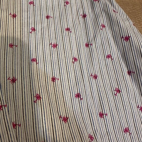 TALBOTS WOMENS SLEEVELESS BUTTON DOWN SHIRT PALM TREES SIZE 6 - Picture 4 of 10
